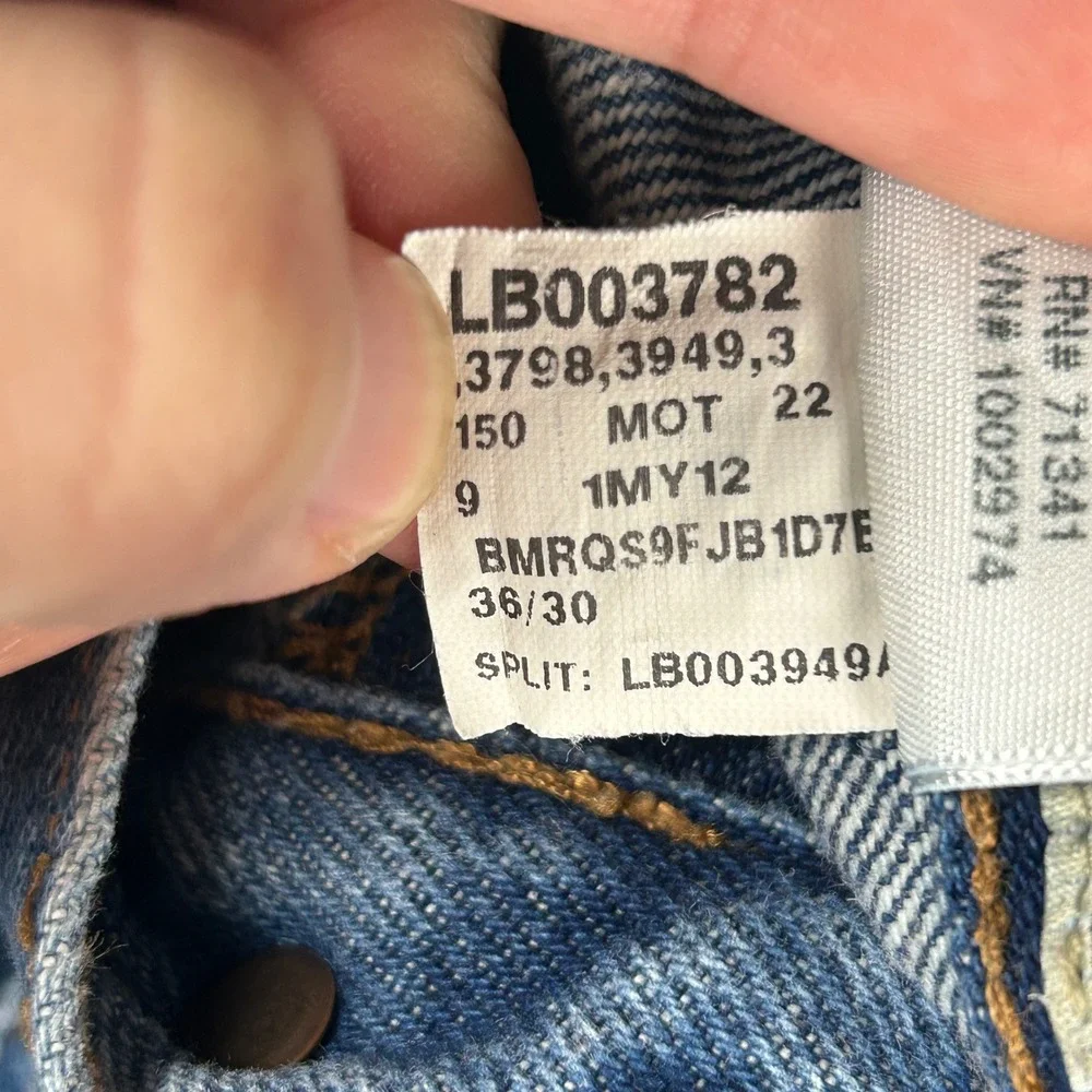 LL Bean‎ Natural Fit Jeans Mens 36x30 Blue Denim Straight Leg Cotton Outdoors
